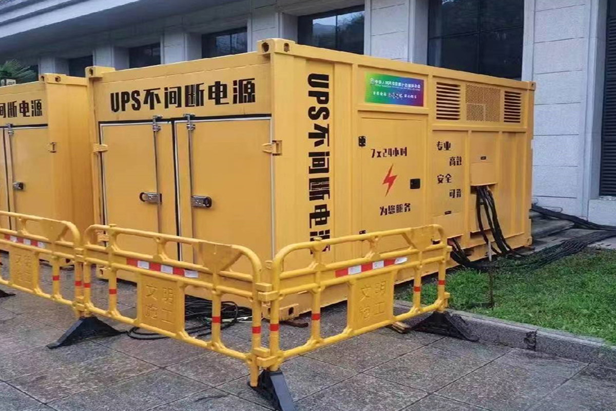 霸州发电机租赁施工现场